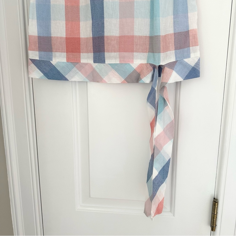 Pastel Gingham Front Tie Top - Picture 2 of 4